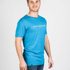 camiseta de viscosa azul